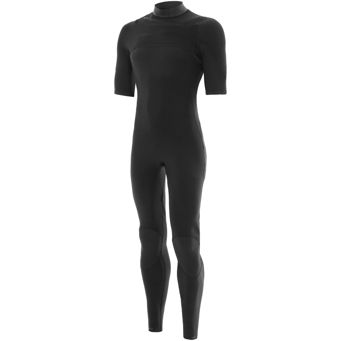 2026 Nyord Mens Solu Yulex 2/2mm Short Sleeve Chest Zip Fl Wetsuit SOLM22SSF001 - Black